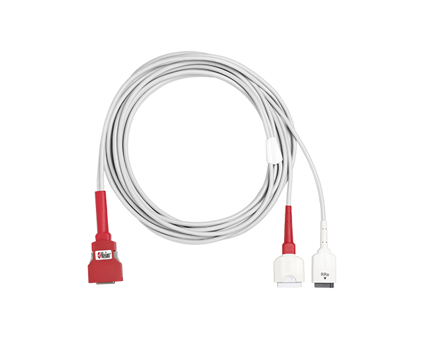 Cable compatible with respiratory acoustic and pulse oximetry sensors