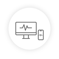 Monitor with smartphone icon